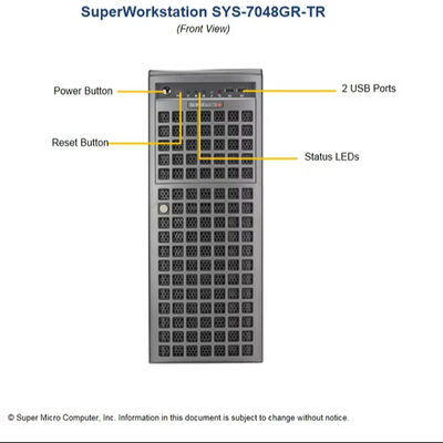2 Card GPU RTX2080TI Supermicro Tower Server SC743TQ-865B-SQ 2.08GHz