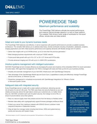 Private Mold PowerEdge T640 Tower Server With 32G DDR4 Memory Xeon CPU Server