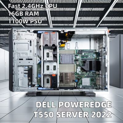 16GB DDR4 ECC Memory PowerEdge T550 Tower Server 1TB SATA Hard Drive 750W 1U Stock