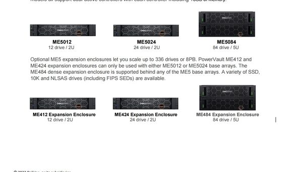 Dual Controller Dell Enterprise Storage EMC Powervault Rack Storage Server ME5012 ME5212 ME5224