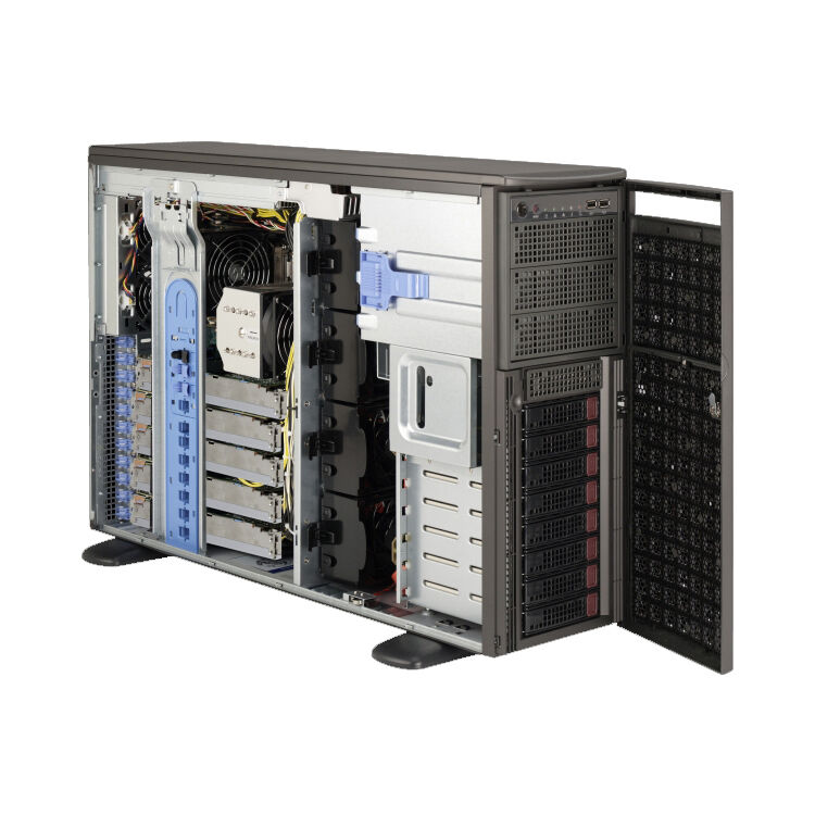 Supermicro SYS-7048GR-TR 4U Tower Server 4GPU With 2.2ghz Xeon CPU And 16GB DDR4 Memory HDD SSD